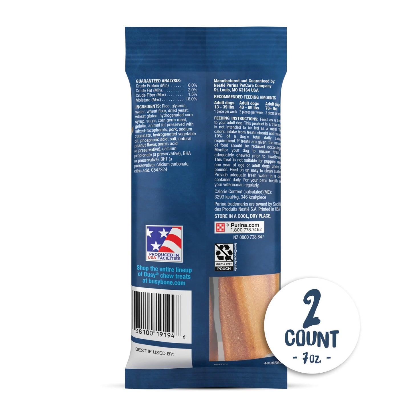 Purina  Adult Dog Chew Bone Treats, Peanut Butter