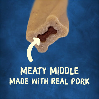 Purina  30-70+ Lbs Dog Treats Original Pork, Long-Lasting Chews, 21 Oz Pouch (6 Count)