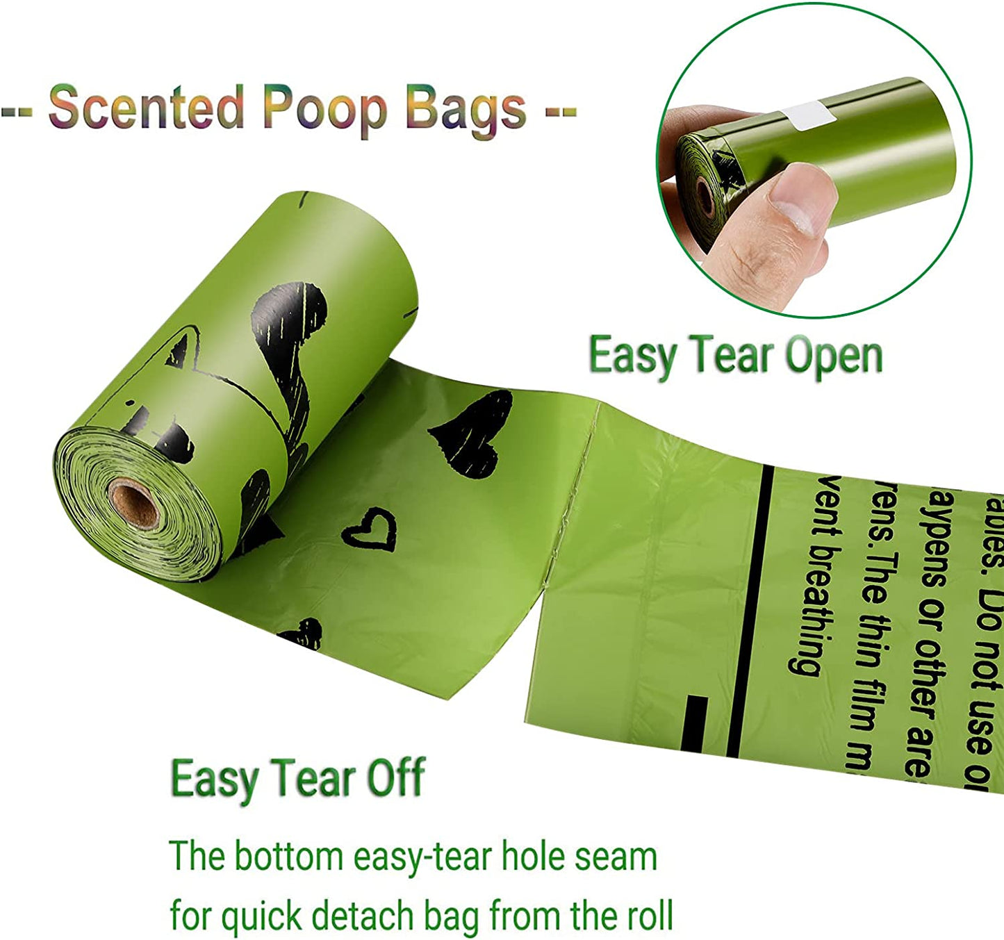 Dog Poop Bags 280 Counts: Extra Thick Leakproof Waste Bag with Dispenser for Doggy (Scented)