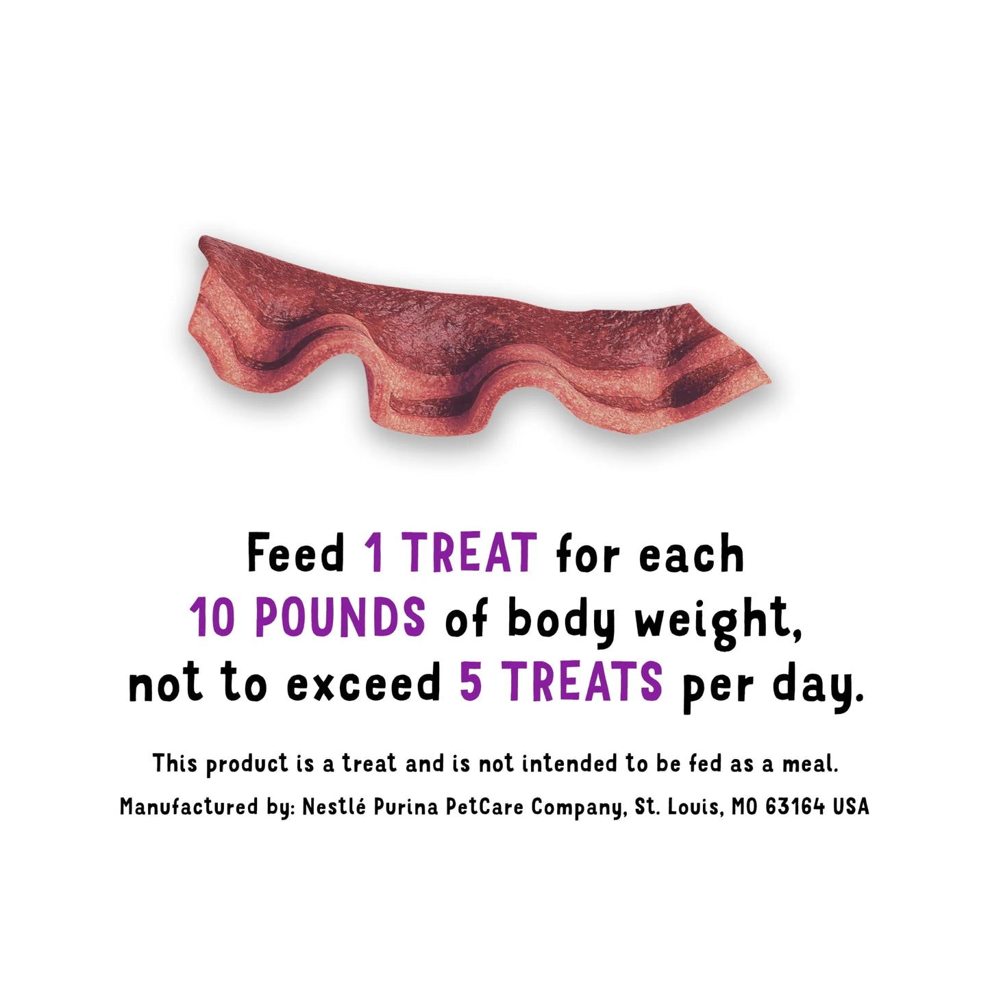 (4 Pack) Purina  Strips Dog Treats with Real Bacon & Beef Flavors Tender Chews, 25 Oz Pouch