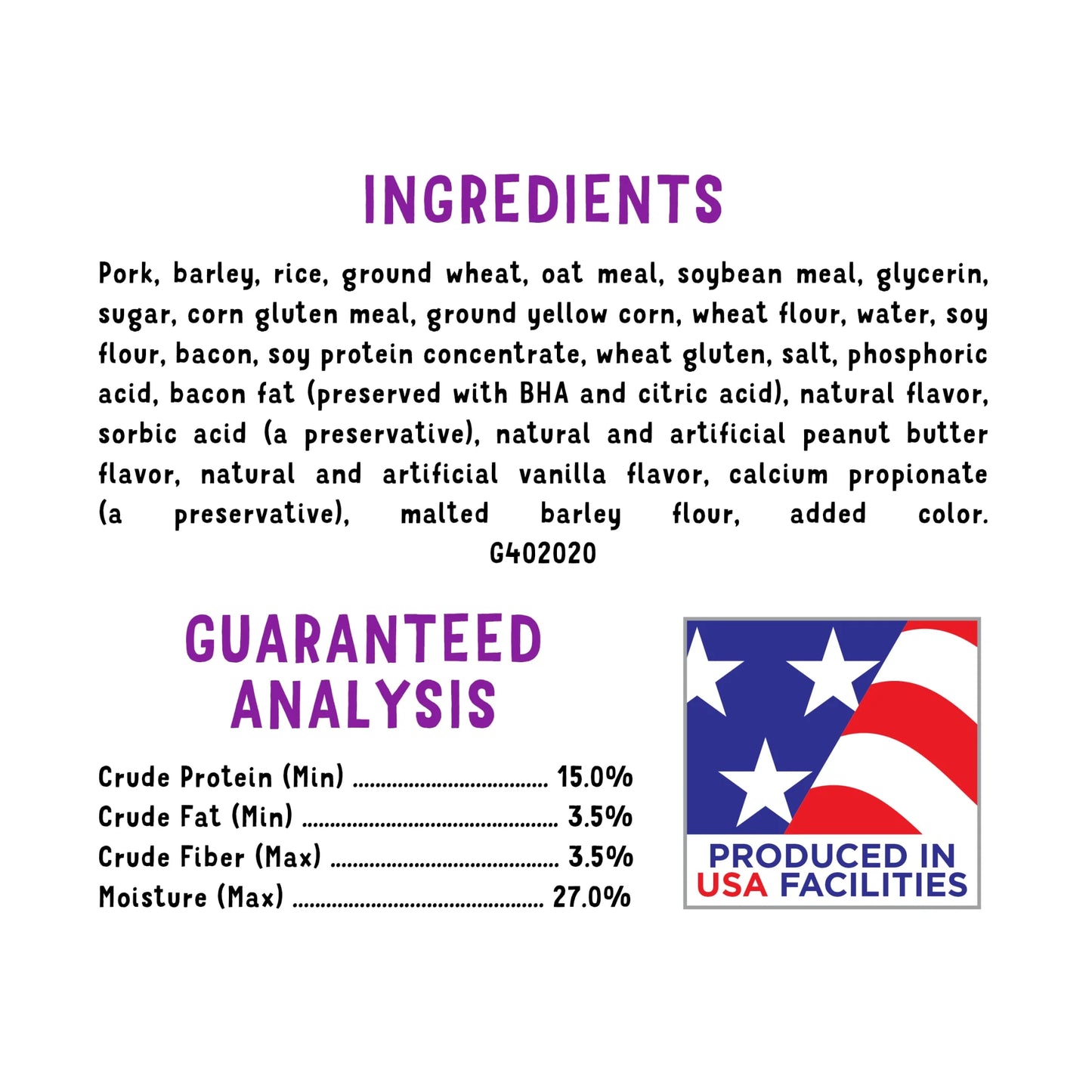 Purina  Strips Dog Treats with Real Bacon & Peanut Butter Flavors Tender Chews, 40 Oz Pouch