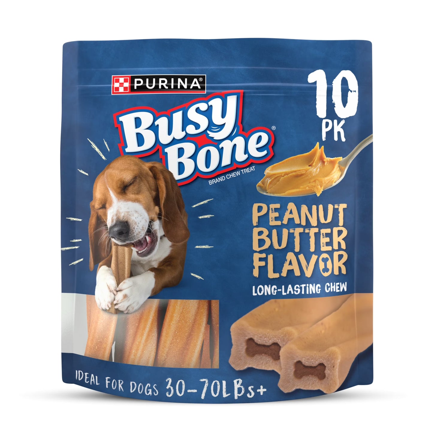 Purina  Dog Treats, Peanut Butter Flavor Long-Lasting Chews for Small & Medium Dogs, 35 Oz Pouch