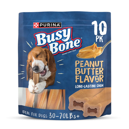 Purina  Dog Treats, Peanut Butter Flavor Long-Lasting Chews for Small & Medium Dogs, 35 Oz Pouch